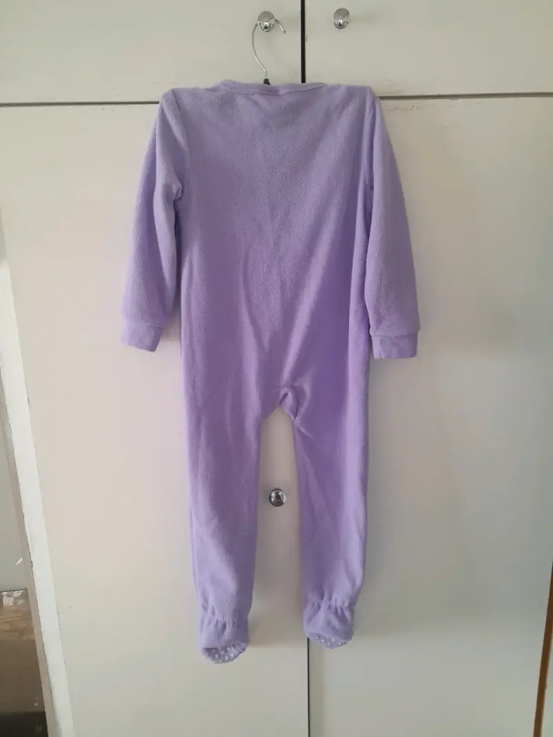 Pijama enterito de polar para bebé color lila - 2