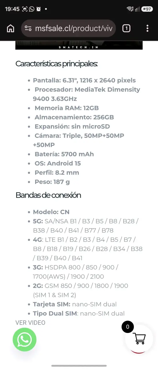 Smartphone Vivo X200 Pro Mini con cámara Zeiss - 6