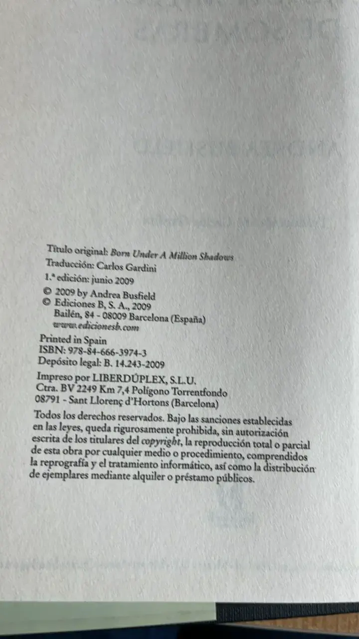 Libro 'Bajo un millón de sombras' de Andrea Busfield - 4