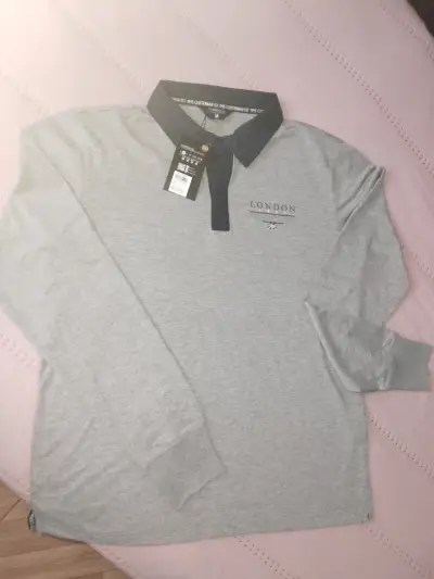 Polera tipo Polo Hombre Gris London - miniatura 1
