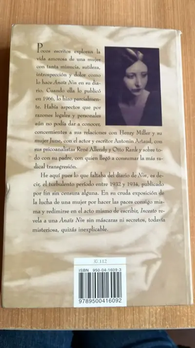 Libro 'Incesto' de Anaïs Nin - Diario 1932-1934 - miniatura 2