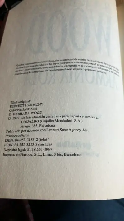 Libro Armonía Rota de Barbara Wood - miniatura 3