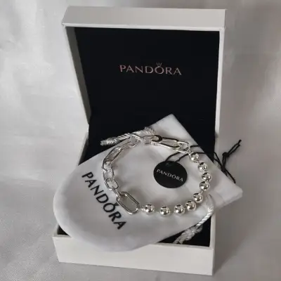 Pulsera de plata Pandora con diseño elegante - miniatura 5