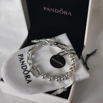 Pulsera de plata Pandora con diseño elegante - miniatura 6