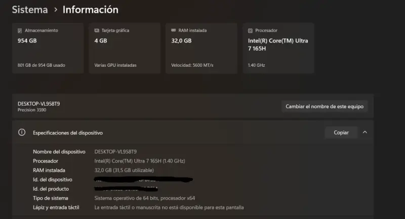 Laptop Dell Precision 3590 Intel Core I7 Ultra - 3