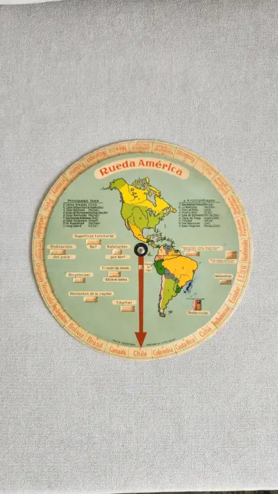 Rueda educativa de geografía de América - miniatura 1