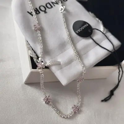 Pulsera de plata con flores Pandora - miniatura 2