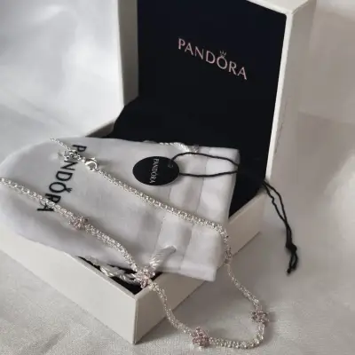 Pulsera de plata con detalles florales Pandora 925 - miniatura 1