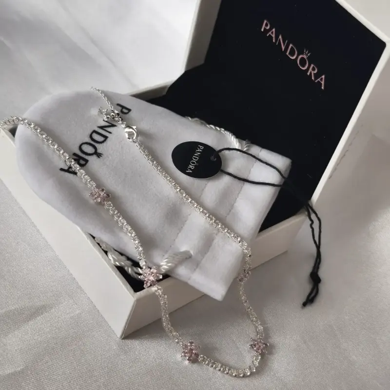 Pulsera de plata con detalles florales Pandora 925 - 2