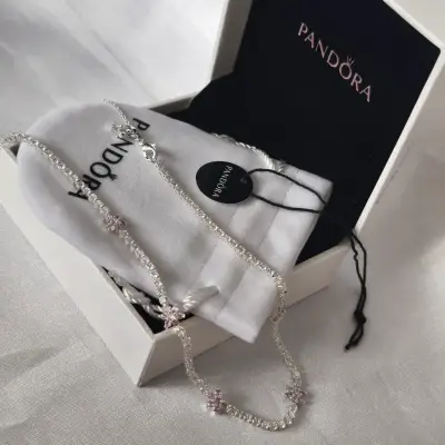 Pulsera de plata con detalles florales Pandora 925 - miniatura 2