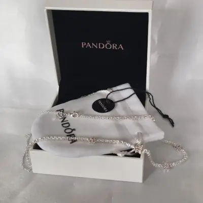 Pulsera de plata con detalles florales Pandora 925 - miniatura 3