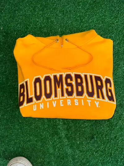 Polerón amarillo Bloomsburg University con capucha - miniatura 1
