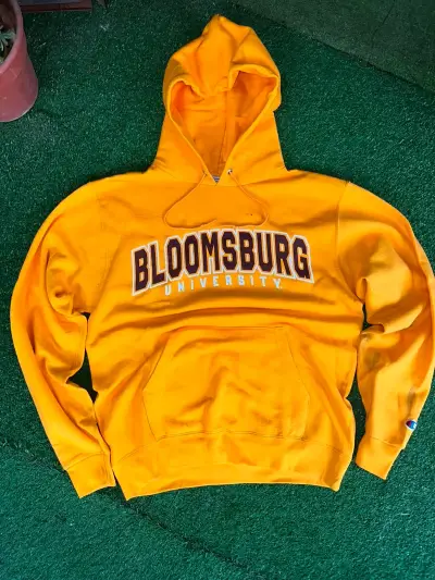 Polerón amarillo Bloomsburg University con capucha - miniatura 2