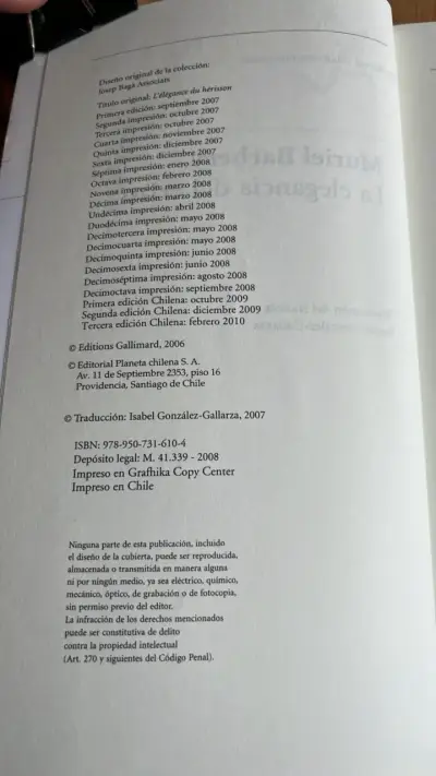 Libro 'La elegancia del erizo' de Muriel Barbery - miniatura 3