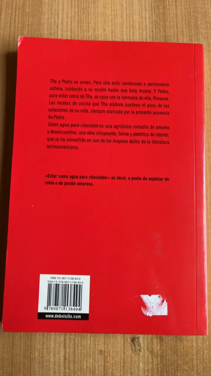 Libro 'Como Agua Para Chocolate' de Laura Esquivel - 2