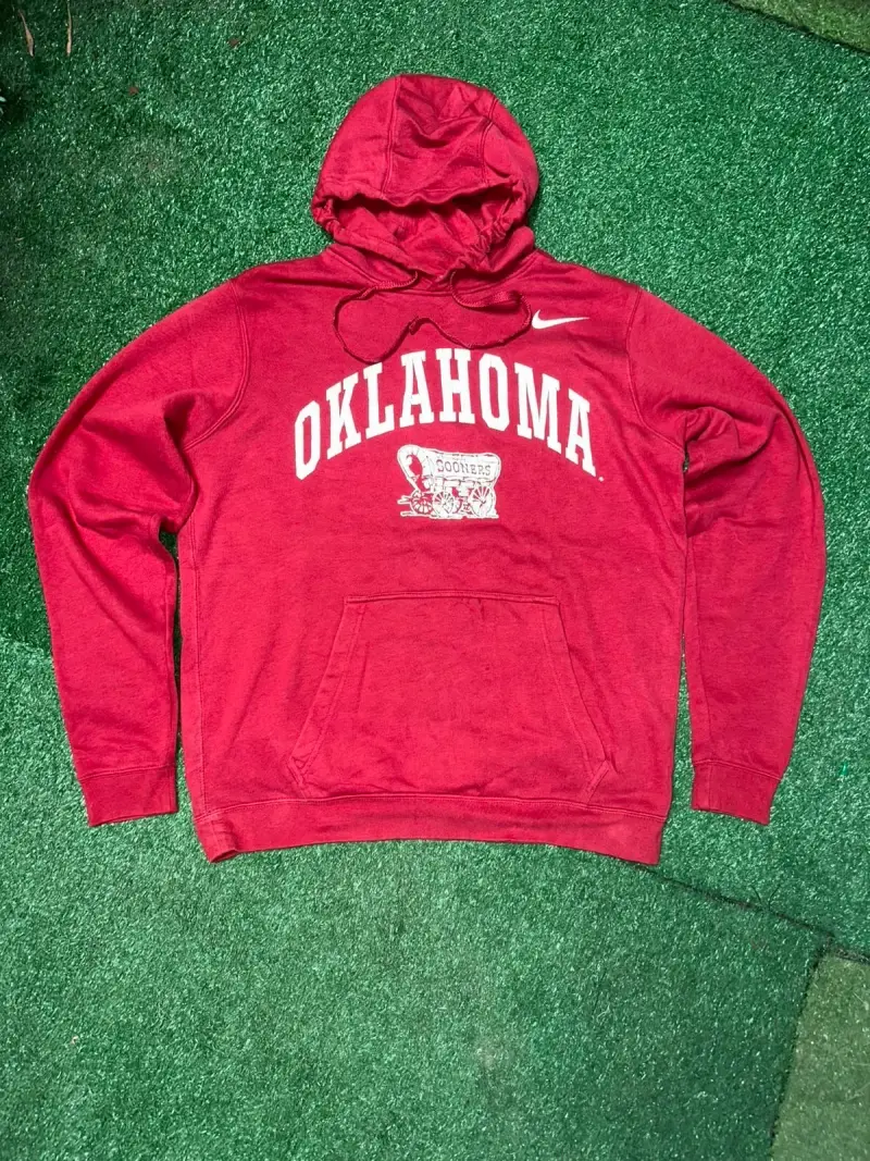 Polerón rojo Oklahoma Nike con capucha - 2