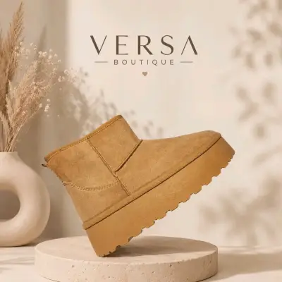 Botines Negros de Cuero Versa Boutique - miniatura 2