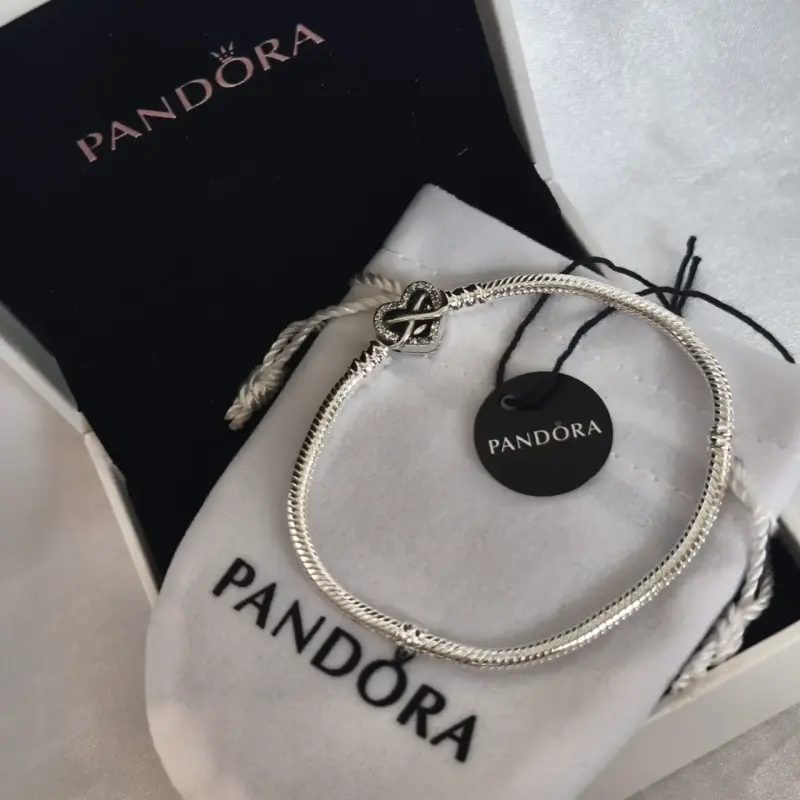 Pulsera de plata 925 con corazon infinito Pandora - 1
