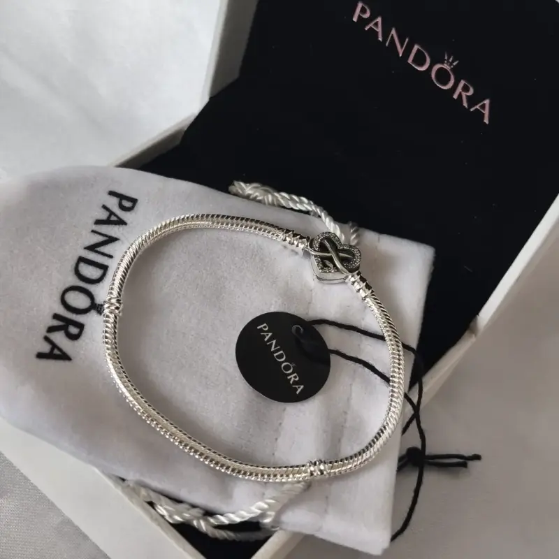 Pulsera de plata 925 con corazon infinito Pandora - 2