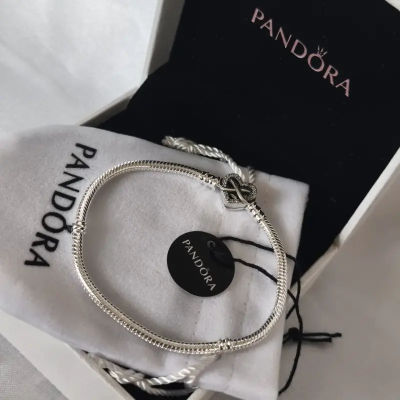 Pulsera de plata 925 con corazon infinito Pandora - 3