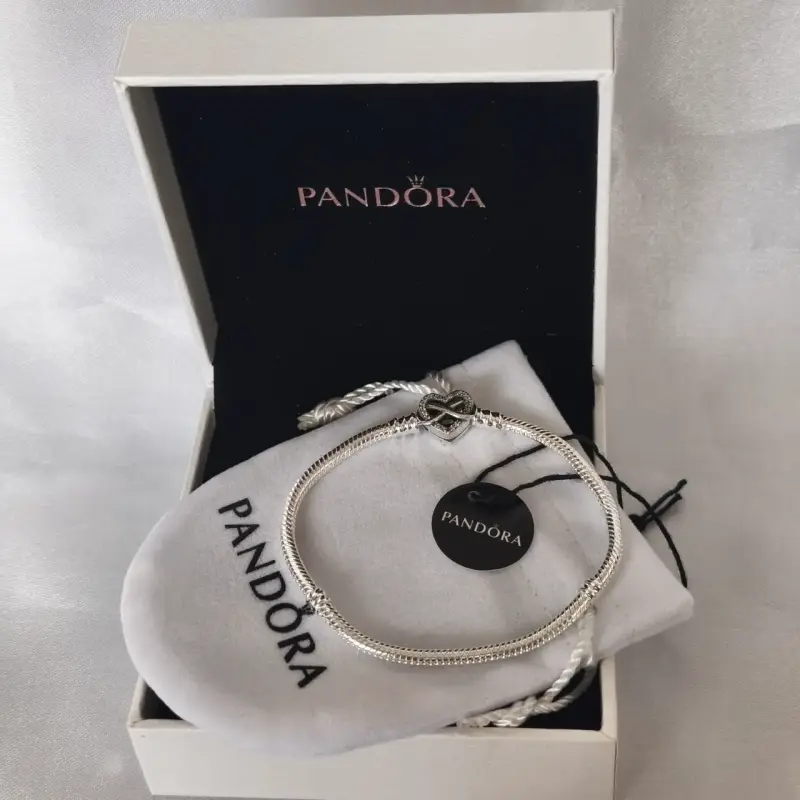 Pulsera de plata s925 con corazon infinito Pandora - 2