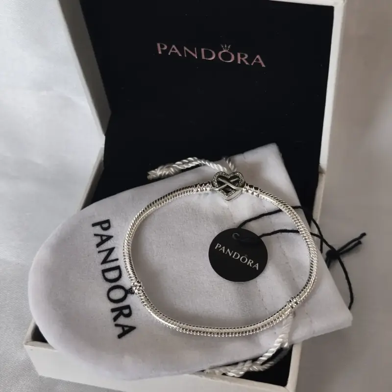 Pulsera de plata s925 con corazon infinito Pandora - 3