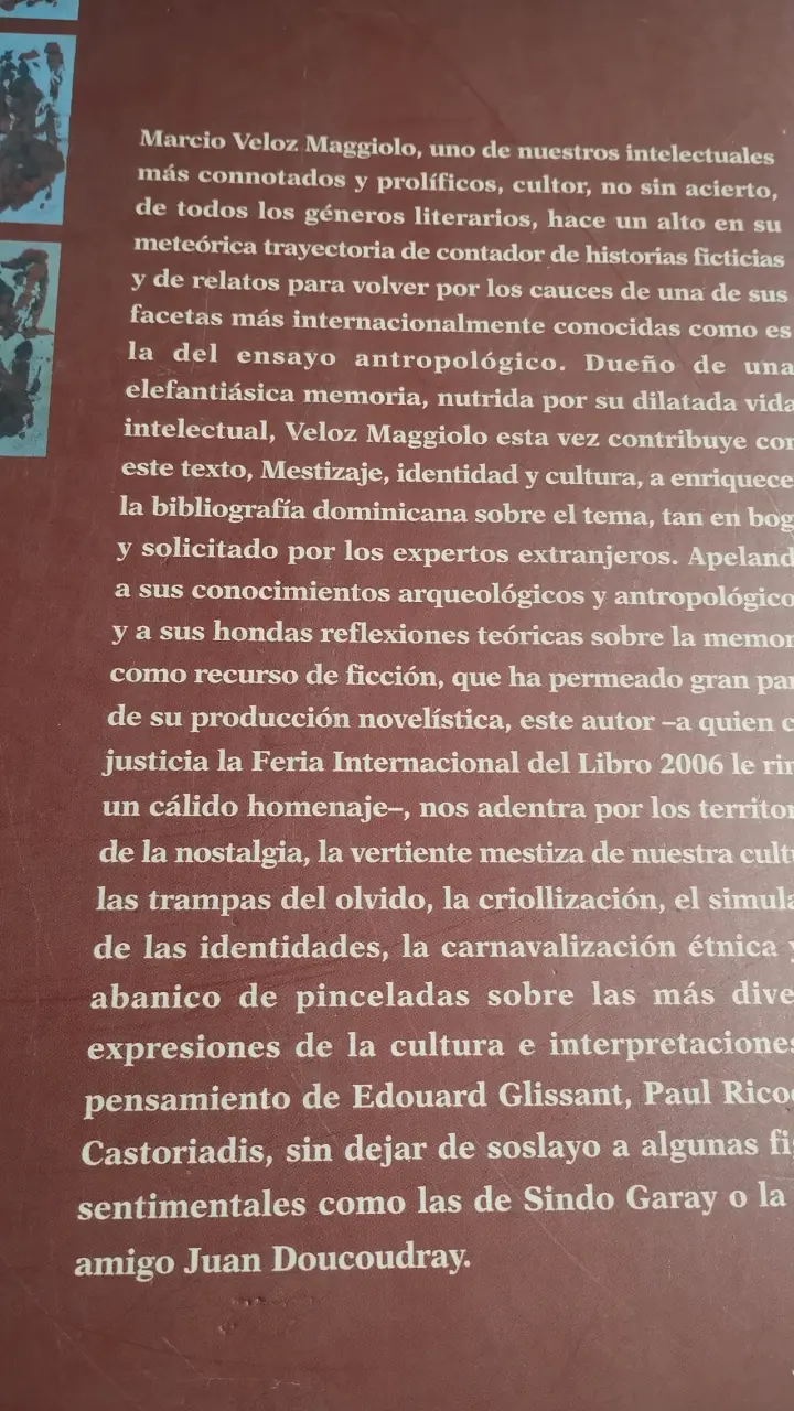 Libro 'Mestizaje, Identidad y Cultura' de Marcio Veloz Maggiolo - 5