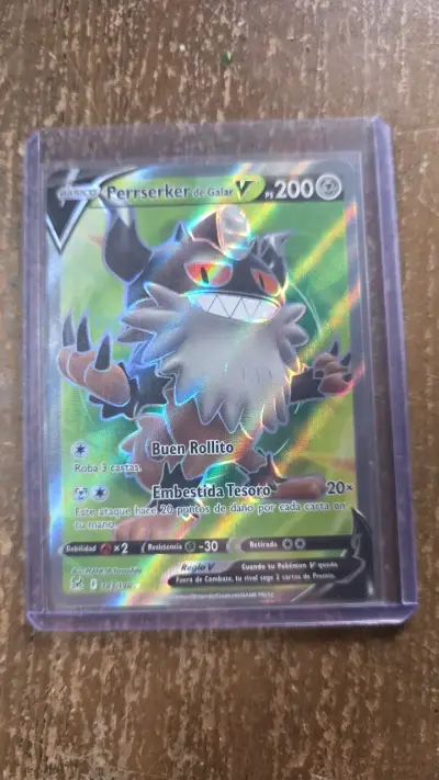 Carta Pokémon Perrserker de Galar V holográfica - miniatura 1