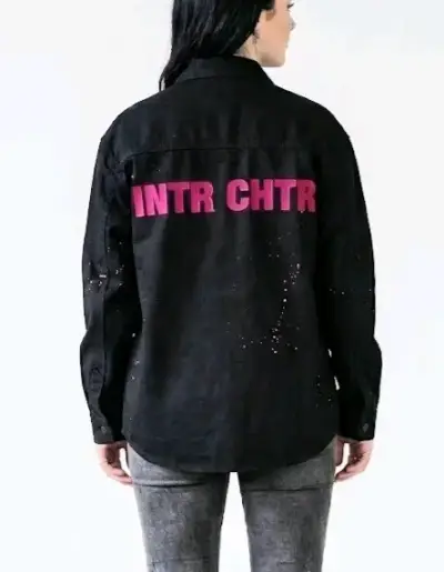Chaqueta negra ZARA mezclilla talla ML - miniatura 5