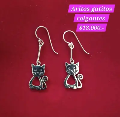 Aros colgantes en plata - miniatura 1
