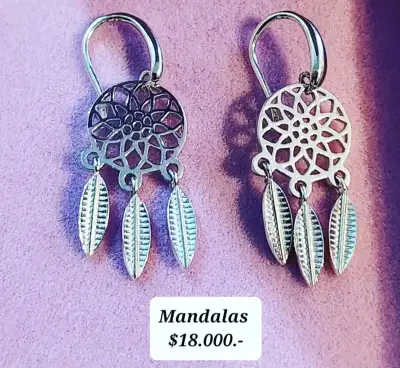 Aros colgantes en plata - miniatura 3