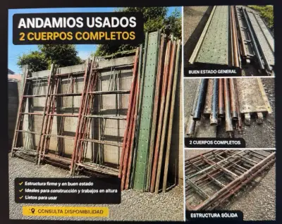 Andamios usados de 2 cuerpos completos en buen estado - miniatura 1