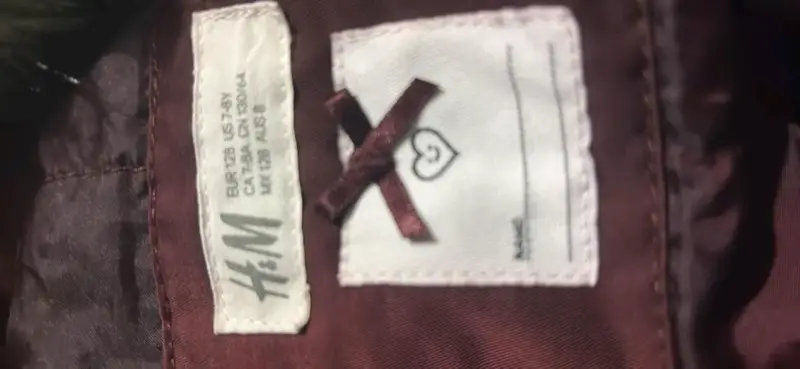 Parka burdeo con capucha de piel sintética H&M - 3