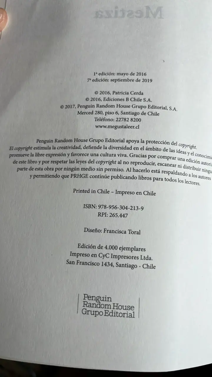 Libro 'Mestiza' de Patricia Cerda - 3