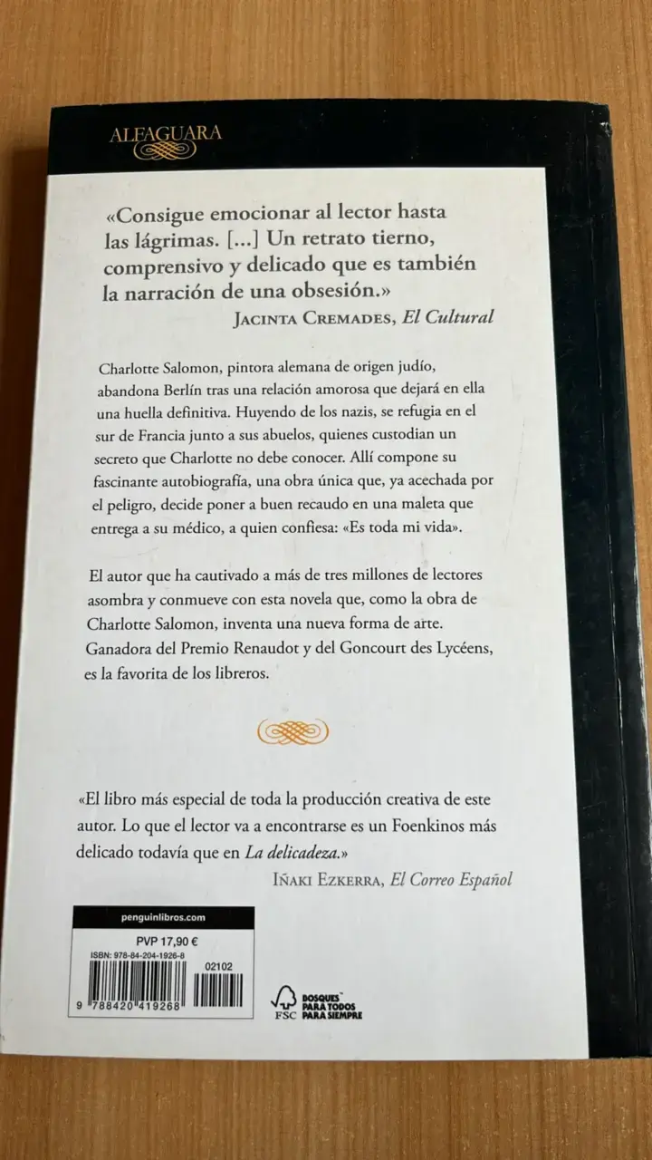 Libro 'Charlotte' de David Foenkinos - 2