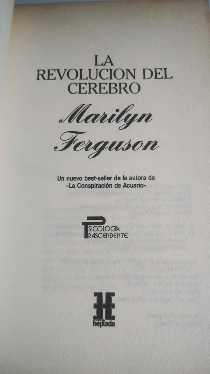 La Revolución del Cerebro' de Marilyn Ferguson - 2
