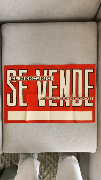 Letrero vintage 'Se Vende' de El Mercurio - miniatura 1
