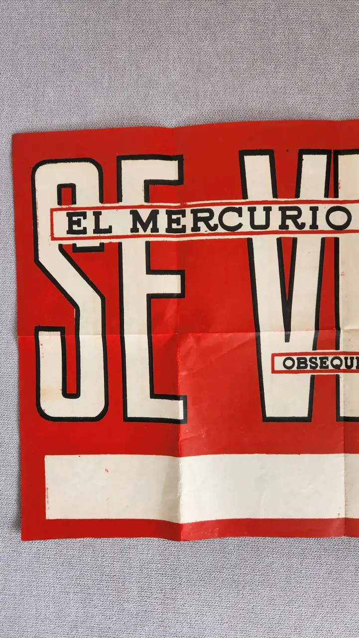 Letrero vintage 'Se Vende' de El Mercurio - 2