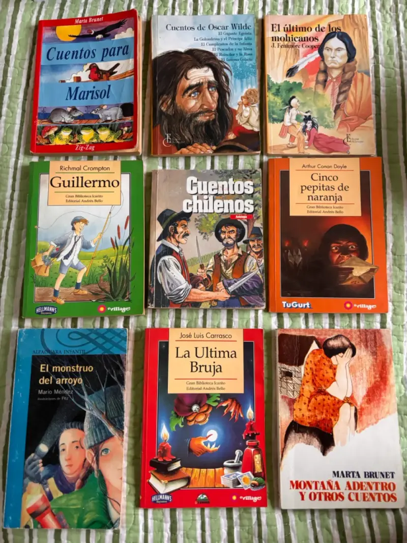 Lote de 9 libros de cuentos clásicos y modernos