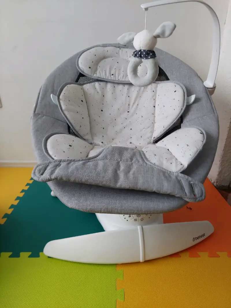 Silla mecedora para bebé Bebesit gris - 1