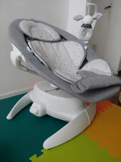Silla mecedora para bebé Bebesit gris - miniatura 2