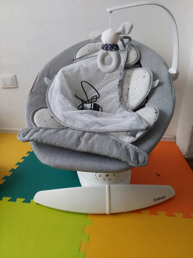 Silla mecedora para bebé Bebesit gris - 3