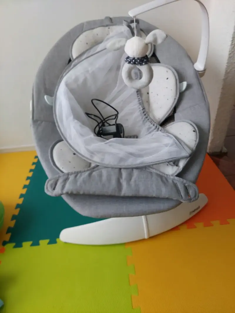 Silla mecedora para bebé Bebesit gris - 4