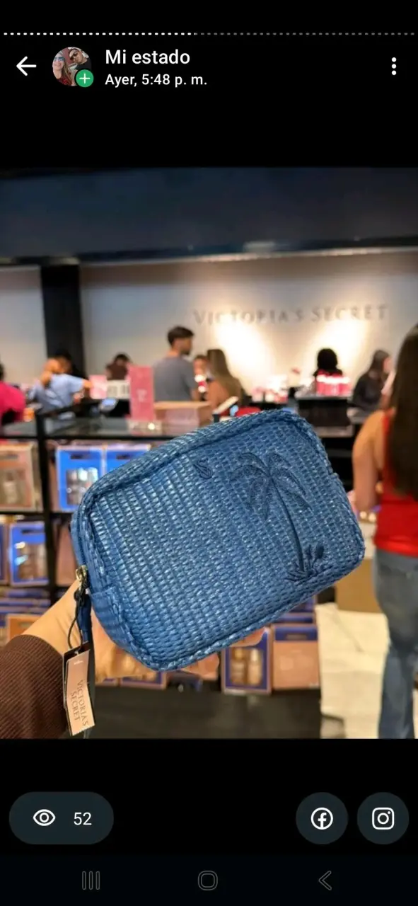 Neceser azul tejido Victoria's Secret