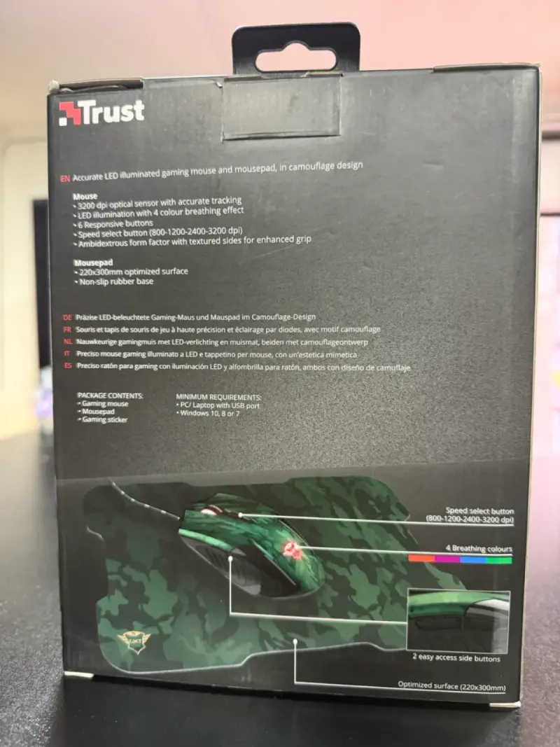 Mouse Gamer Trust Rixa con Alfombrilla - 2