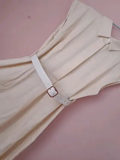 Vestido beige talla L - miniatura 1