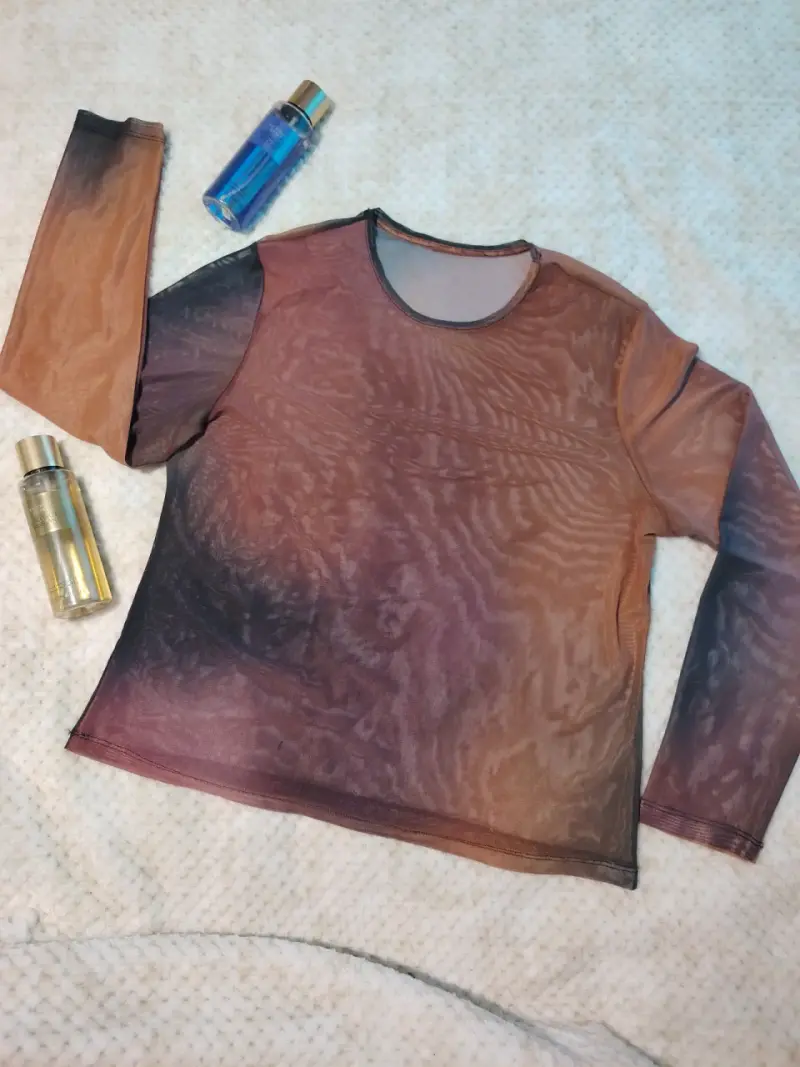 Polera de malla degradada para mujer