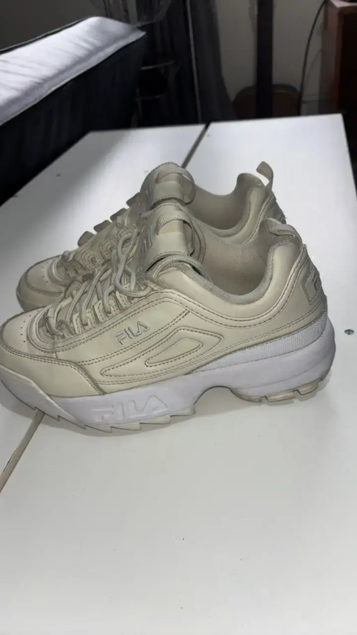 Zapatillas deportivas Fila beige para mujer - 2