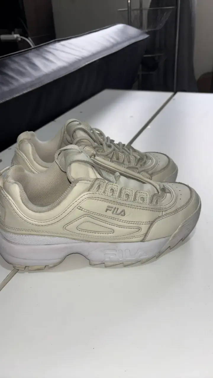Zapatillas deportivas Fila beige para mujer - 4