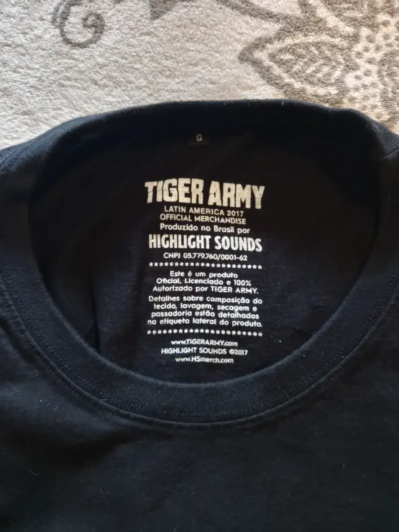 Polera Tiger Army Latin America Tour 2017 - 3